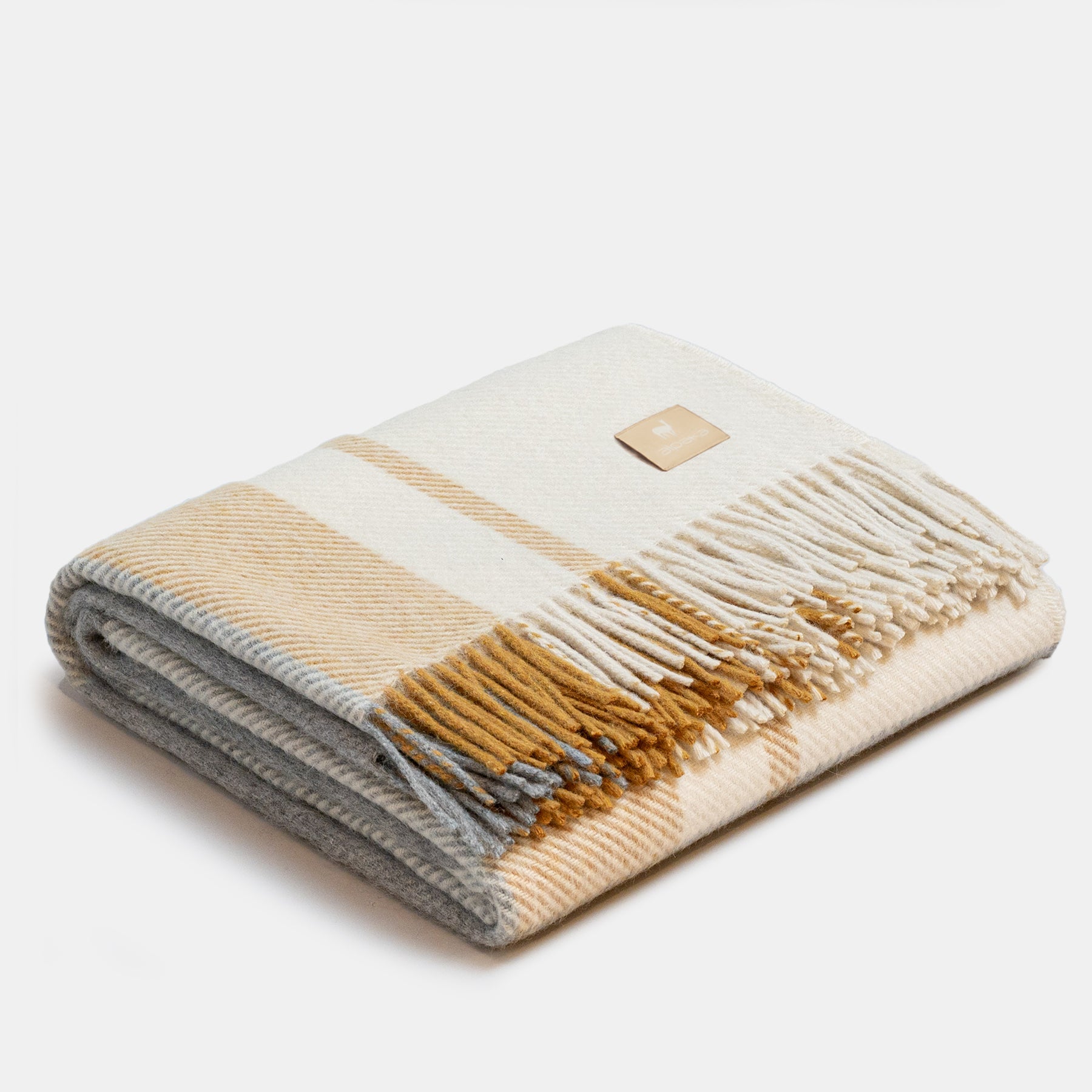 Natural Alpaca Wool Throw - Classic