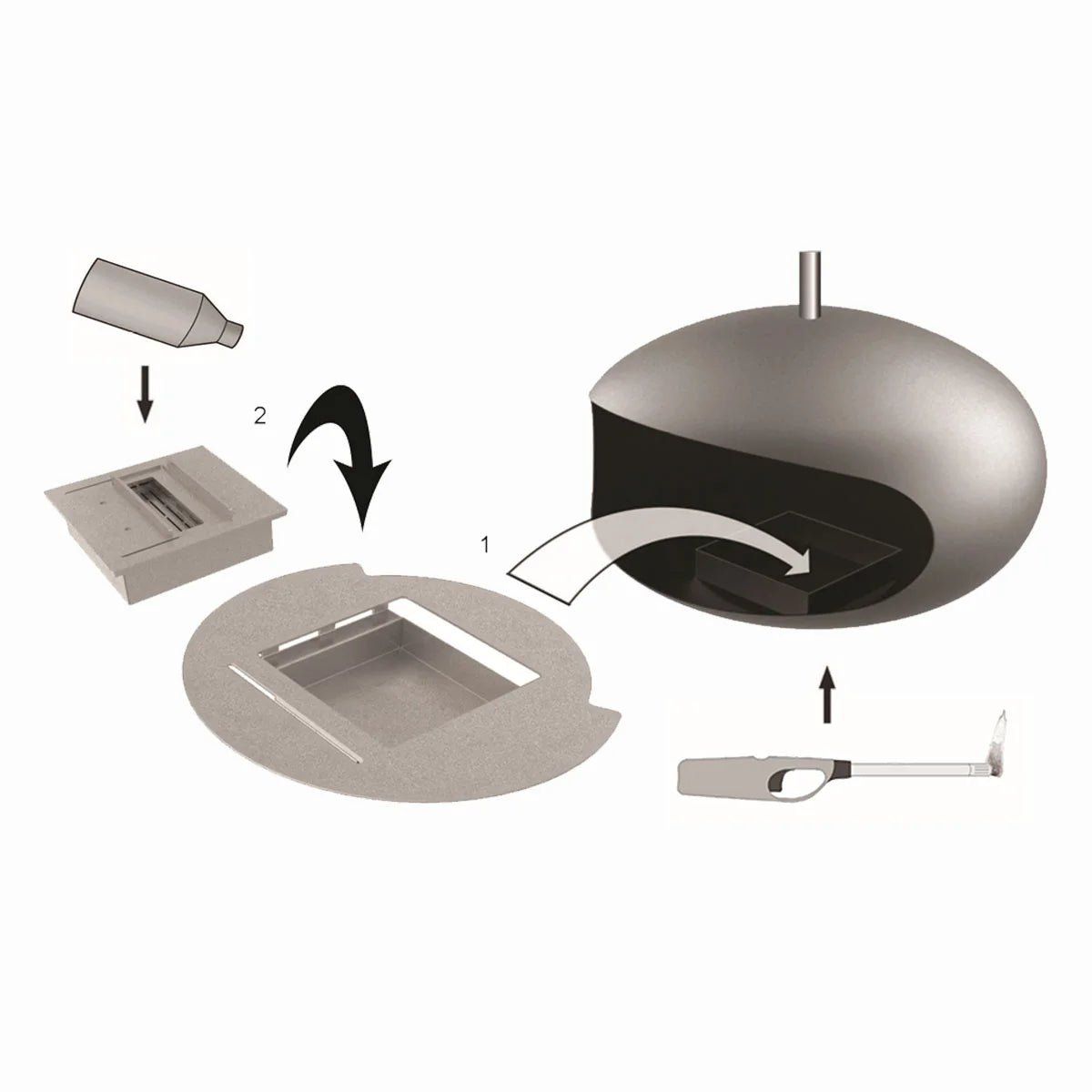 - Cocoon Fires - Aeris Ethanol Fireplace White