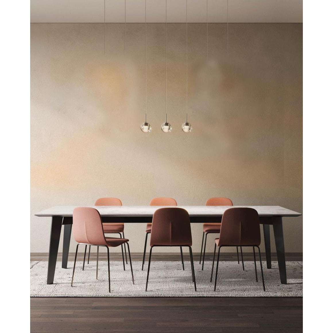 Kundalini - Juego de 3 lámparas colgantes Dew