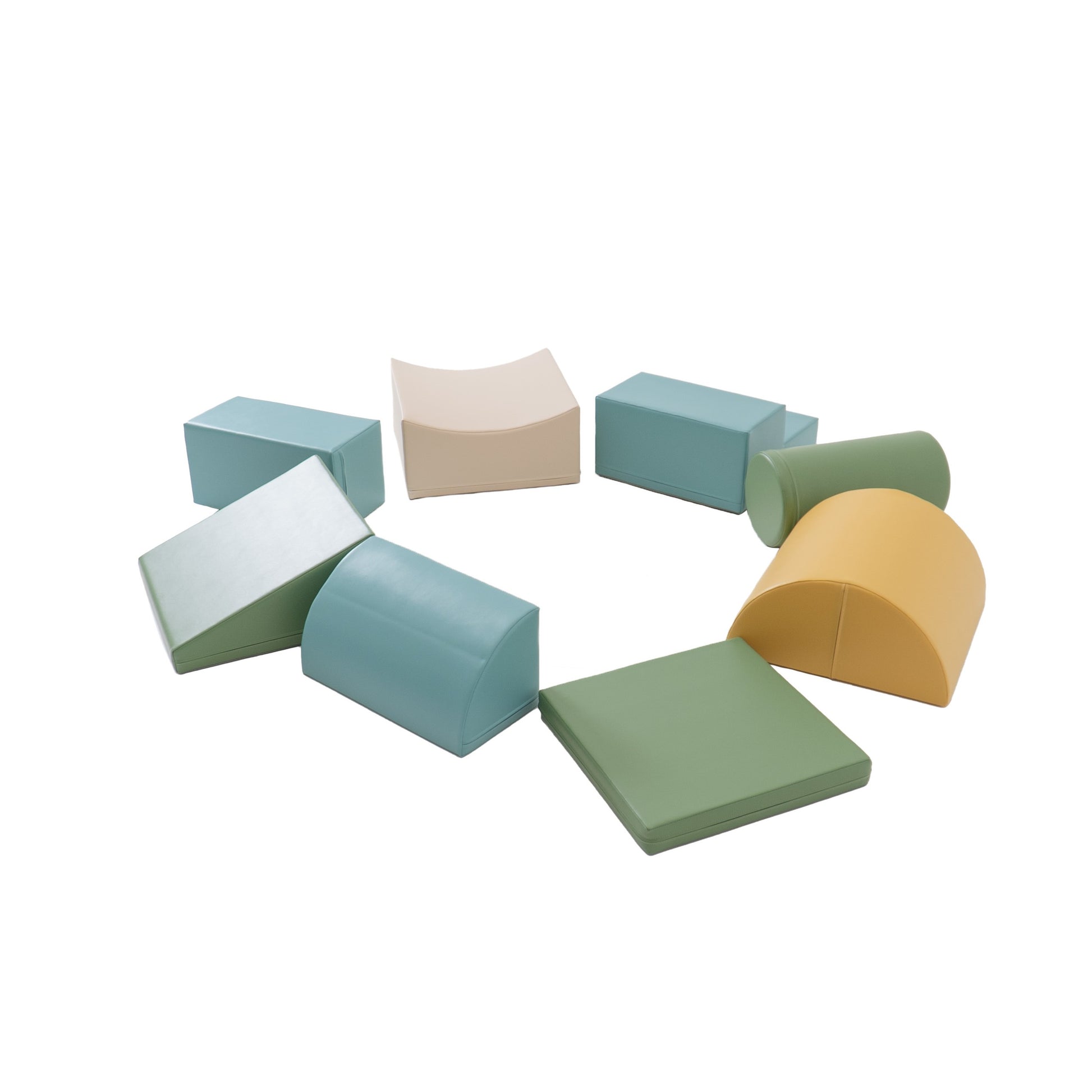 Soft Play 7 Foam Block Set - Pastel Pink Discoverer