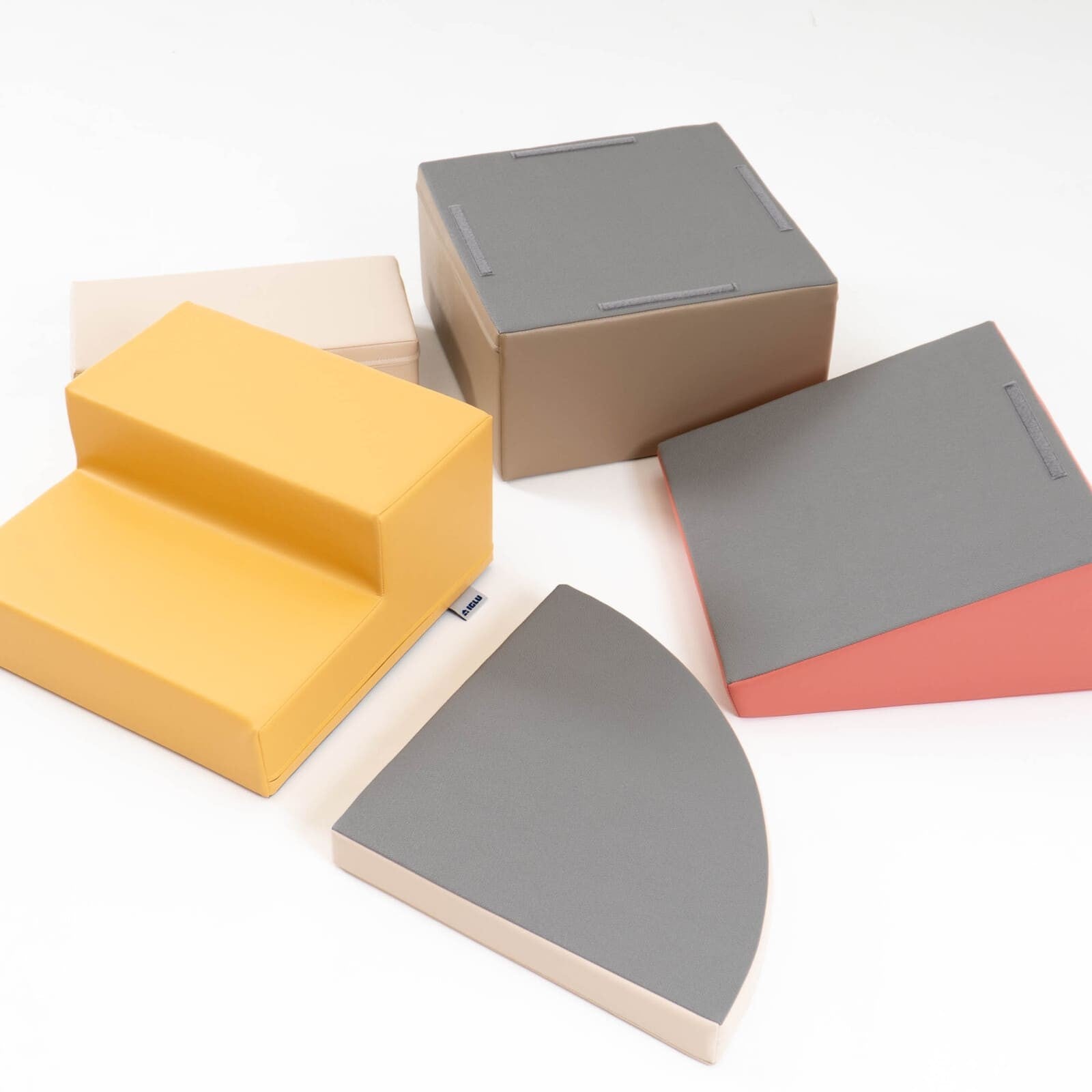 Soft Play 5 Foam Block Set - Pastel Turquoise Corner Climber