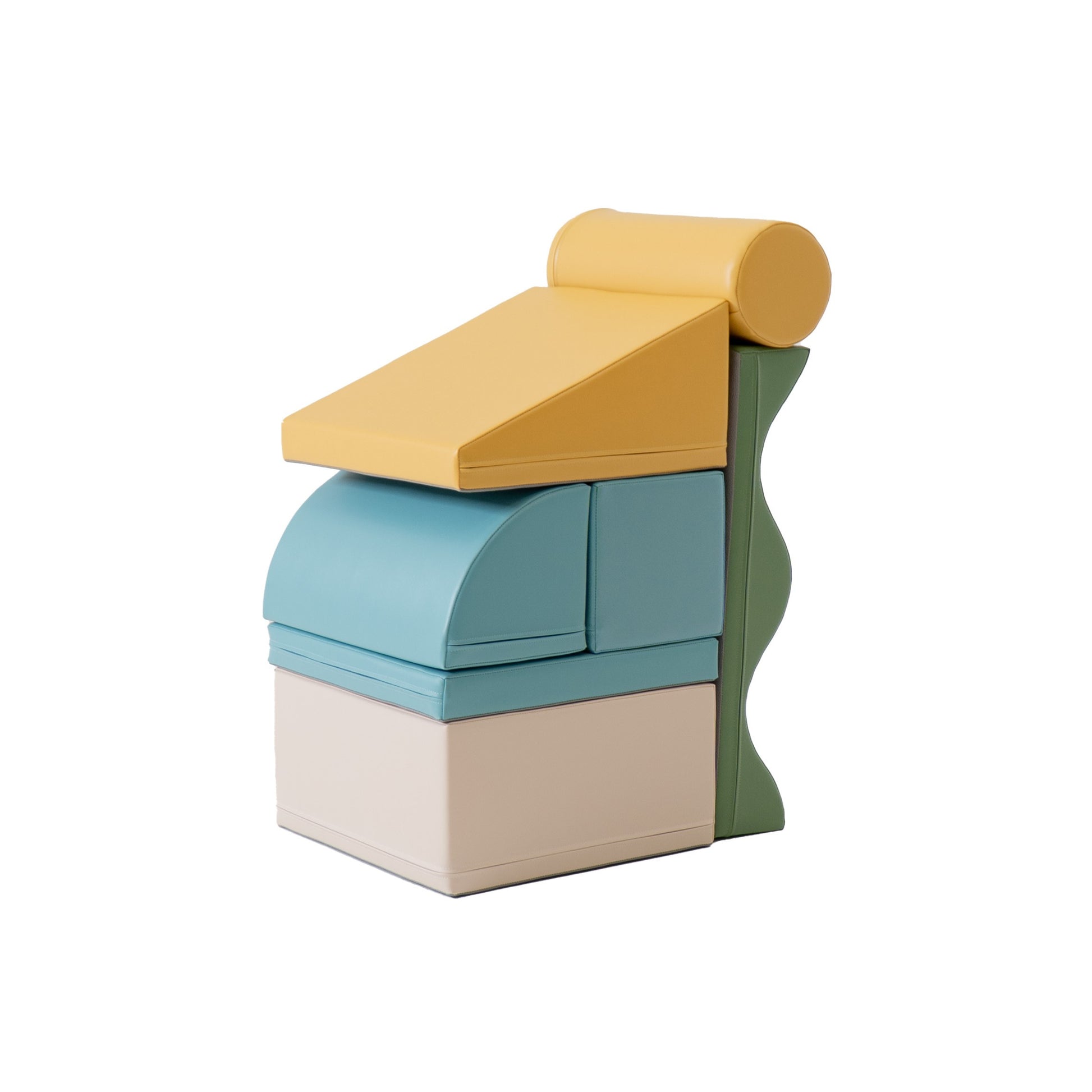 Soft Play 6 Foam Block Set - Pink & Green Explorer