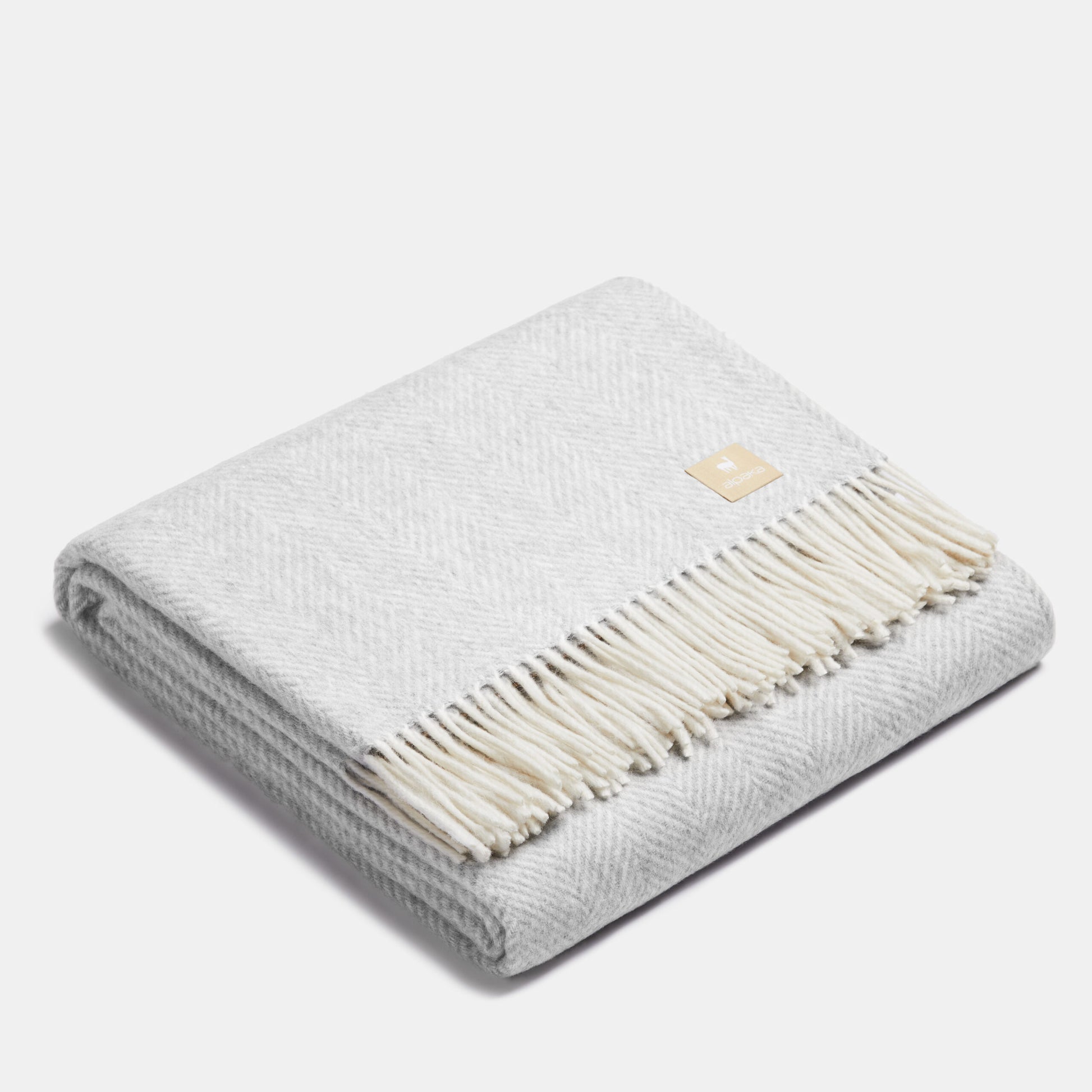 Luxurious Natural Superfine Alpaca Wool Boucle Throw