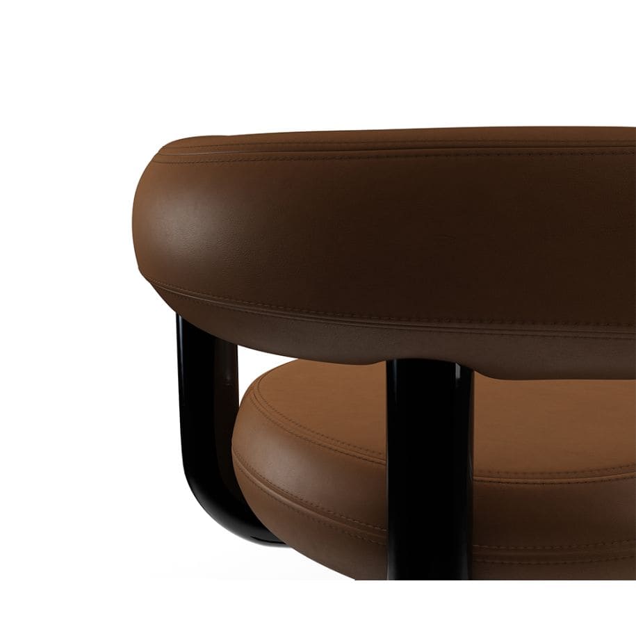 Tom Dixon - Silla de oficina Fat de cuero Cognac