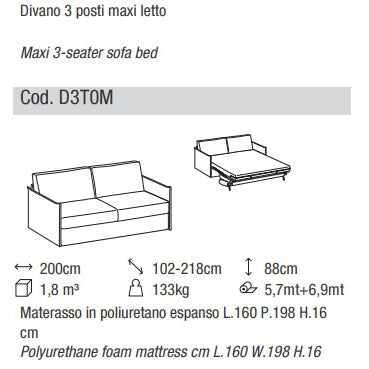 Ditre Italia - Sofá cama FREEDOM 2.0