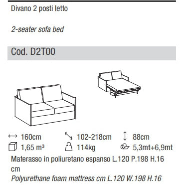 Ditre Italia - Sofá cama FREEDOM 2.0