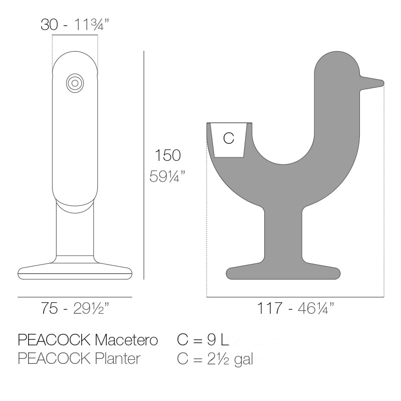 Vondom - Vondom PEACOCK macetero