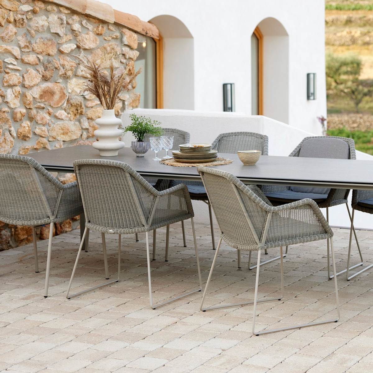 Unopiu - Welcome sofa module right Teak / Rope