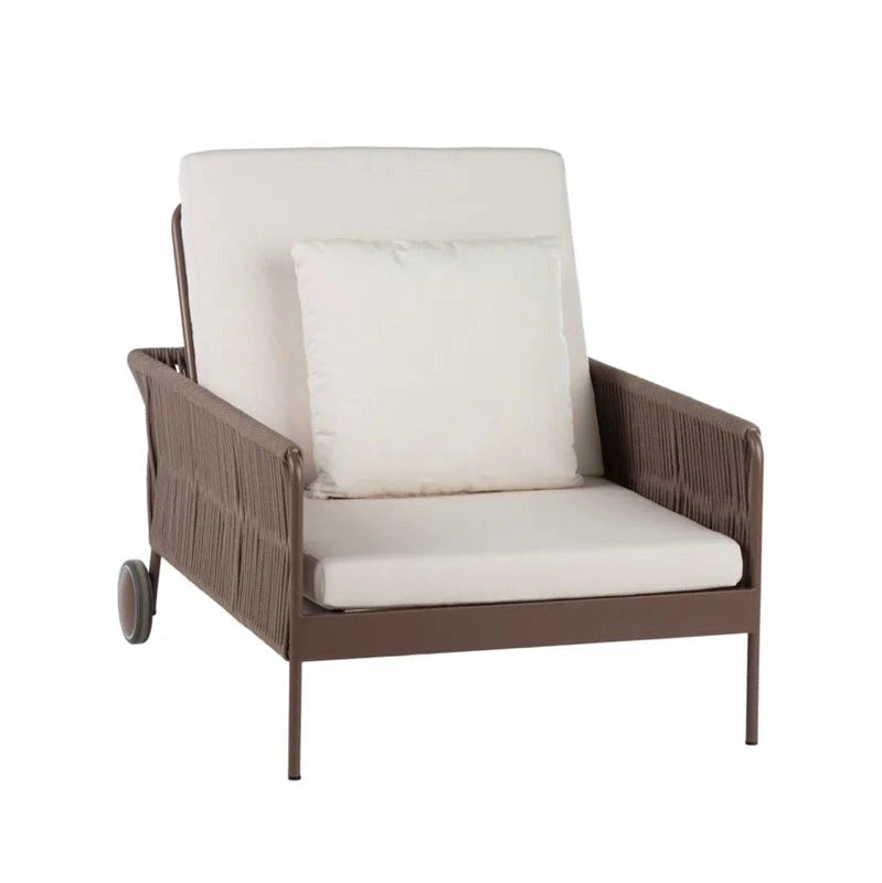 Punto - Sillón de tejido Liegesessel con ot. reposapiés