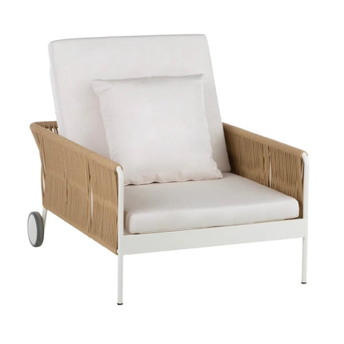 Punto - Sillón de tejido Liegesessel con ot. reposapiés