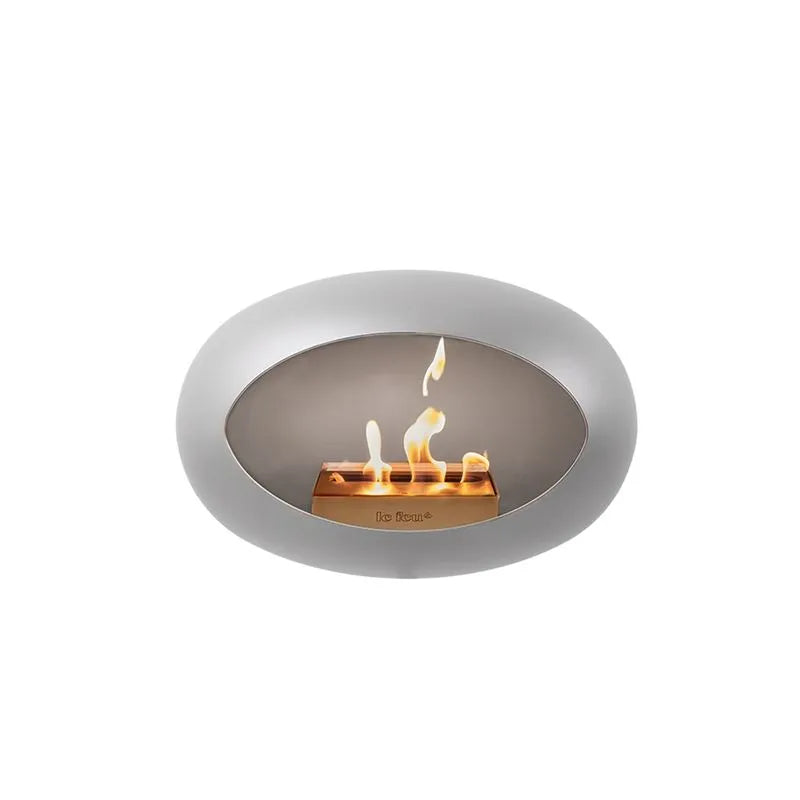 Le Feu - Chimenea de bioetanol de pared en níquel