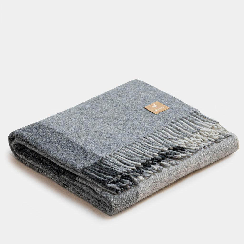 Natural Alpaca Wool Throw – Classic Tartan