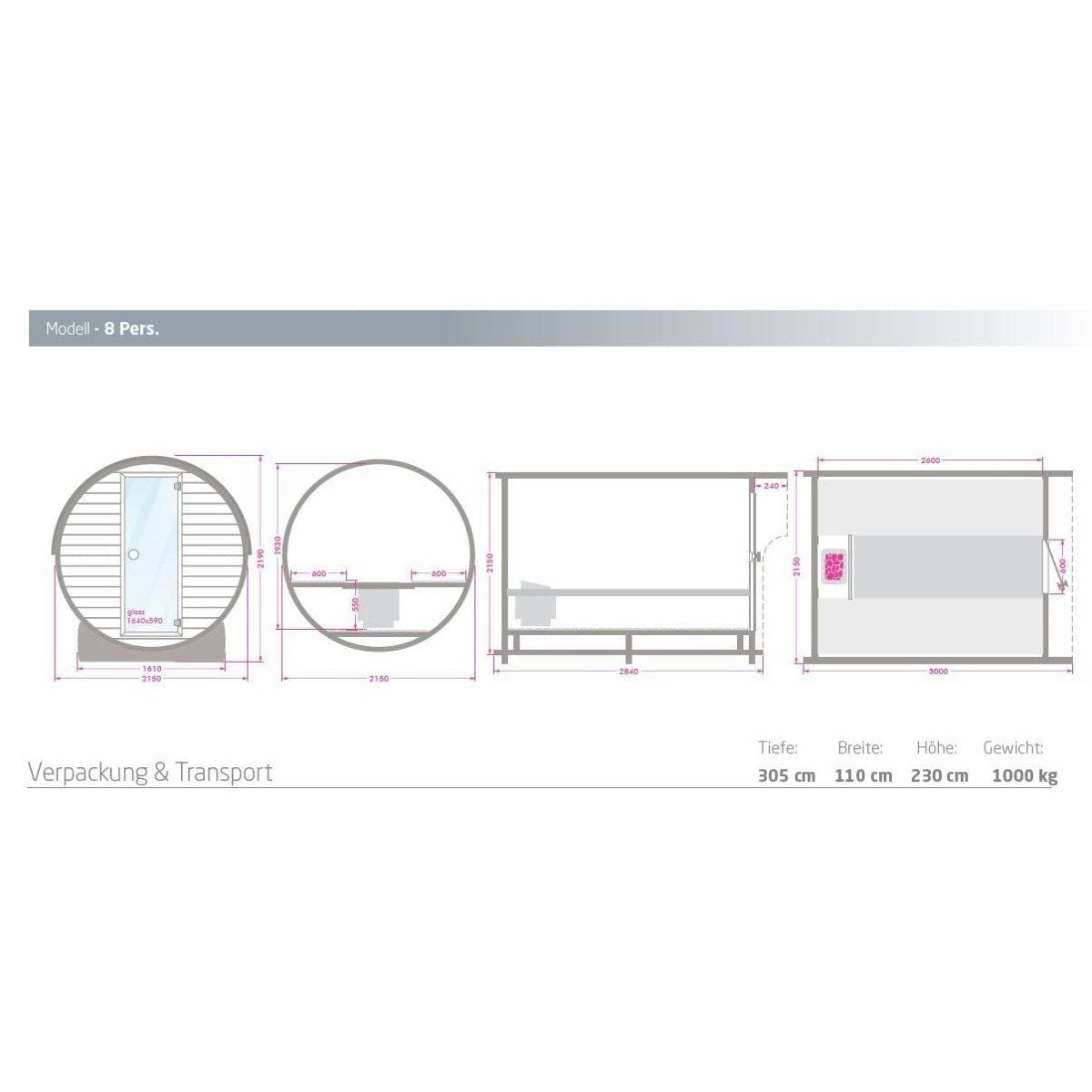   - Alpha Wellness - Fassauna Barrel                              