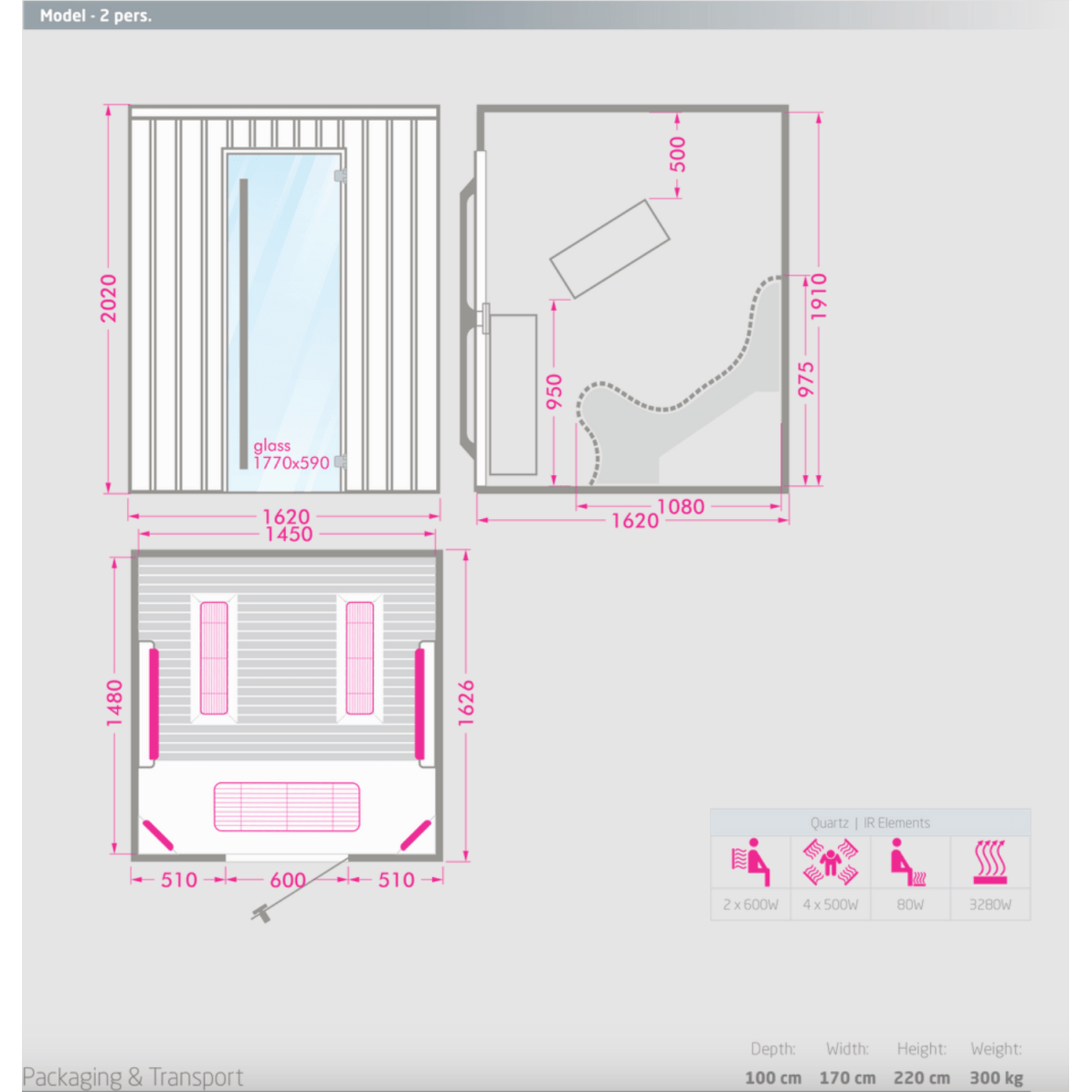 - Alpha Wellness - Infrared Sauna InfraWave Combi