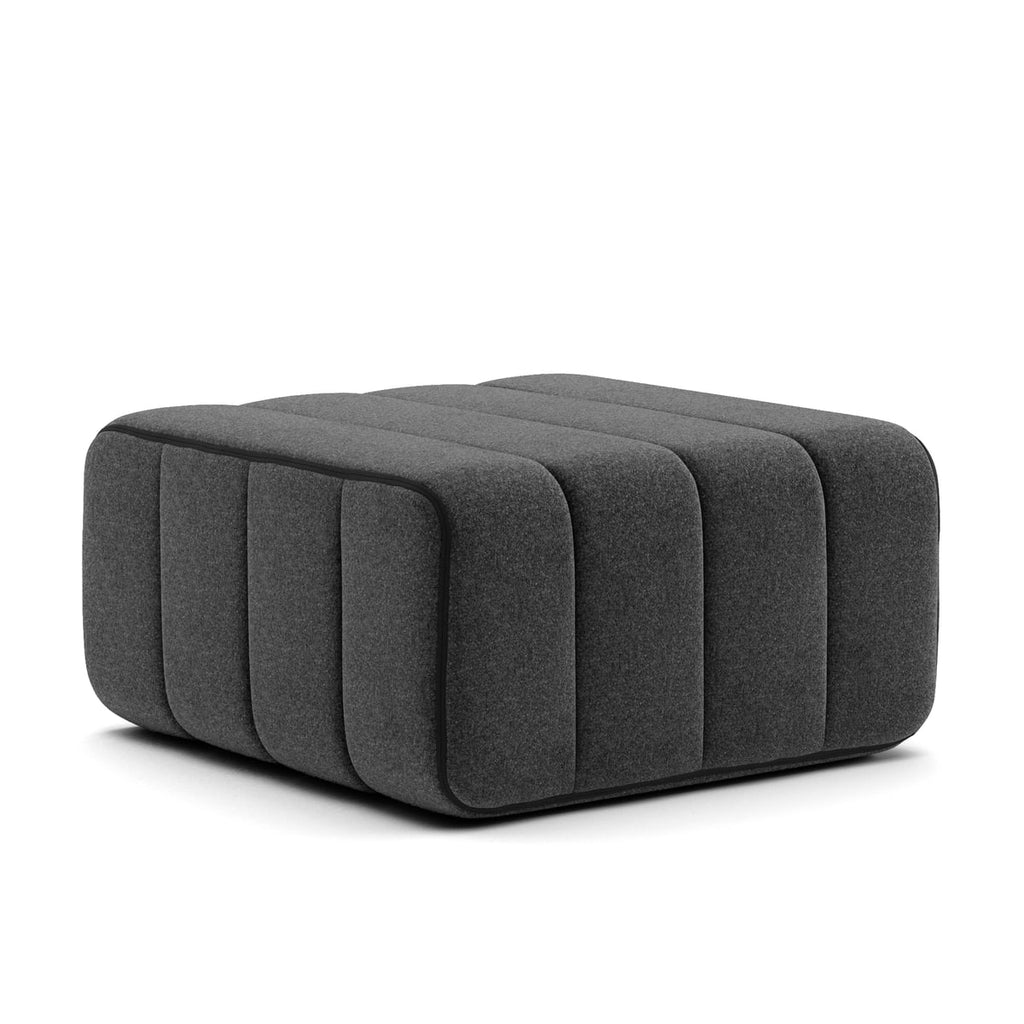 Ambivalencia - Curt Pouf Módulo de Sofá Gris Oscuro