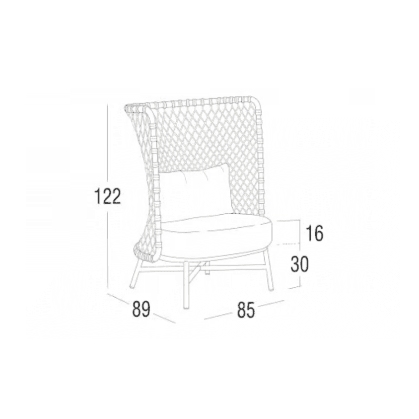 Roberti - Sillón Charme con respaldo alto