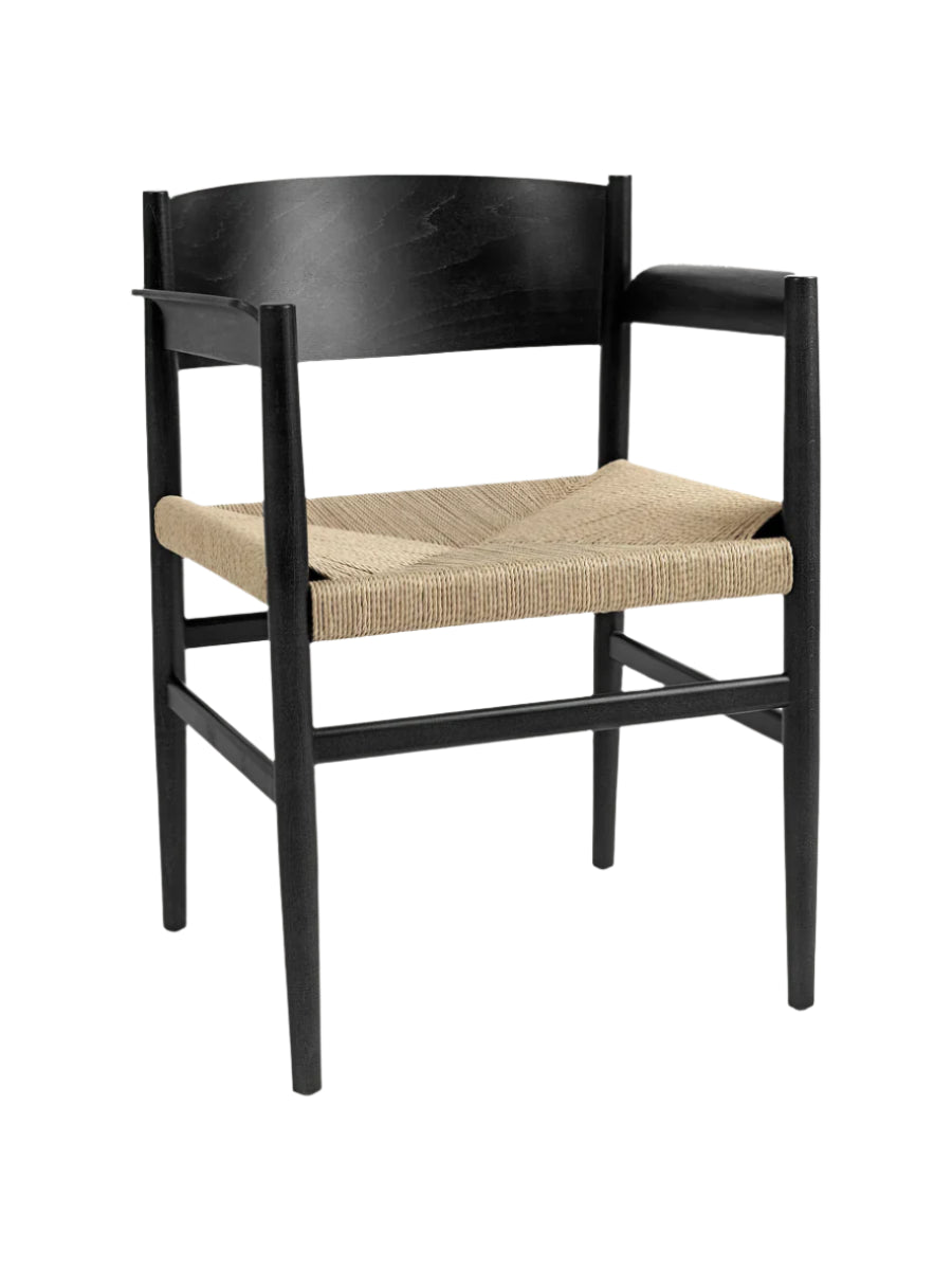 Mater - Silla de brazos Nestor de madera de haya