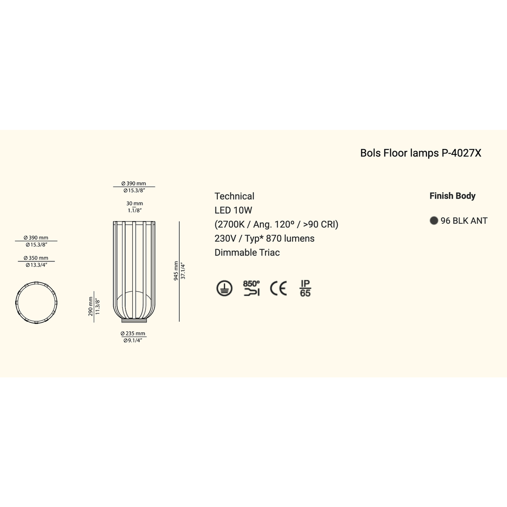 - Estiluz - Outdoor Floor Lamp Frame P-4056X