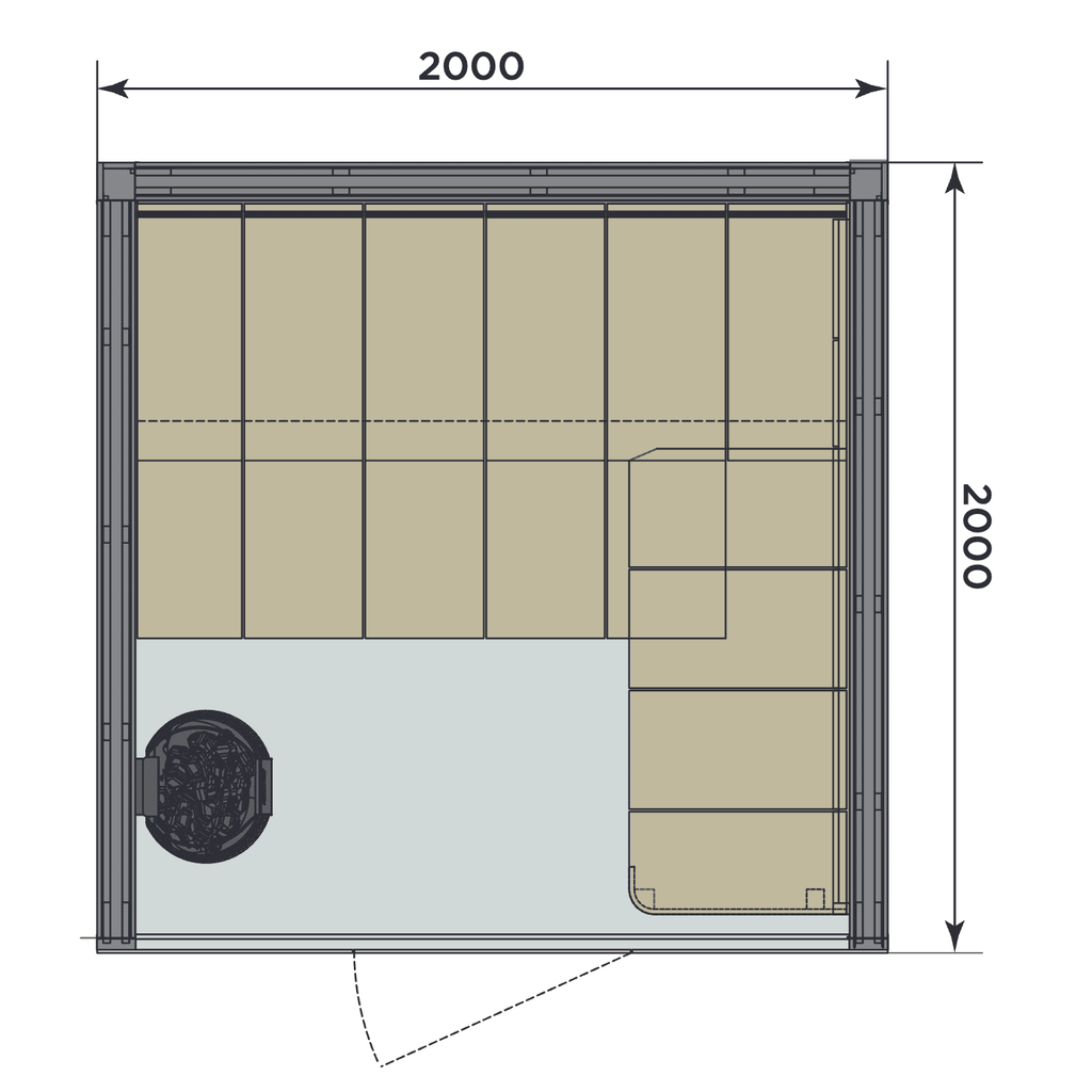 - Harvia - Sauna Cabin Fenix Medium
