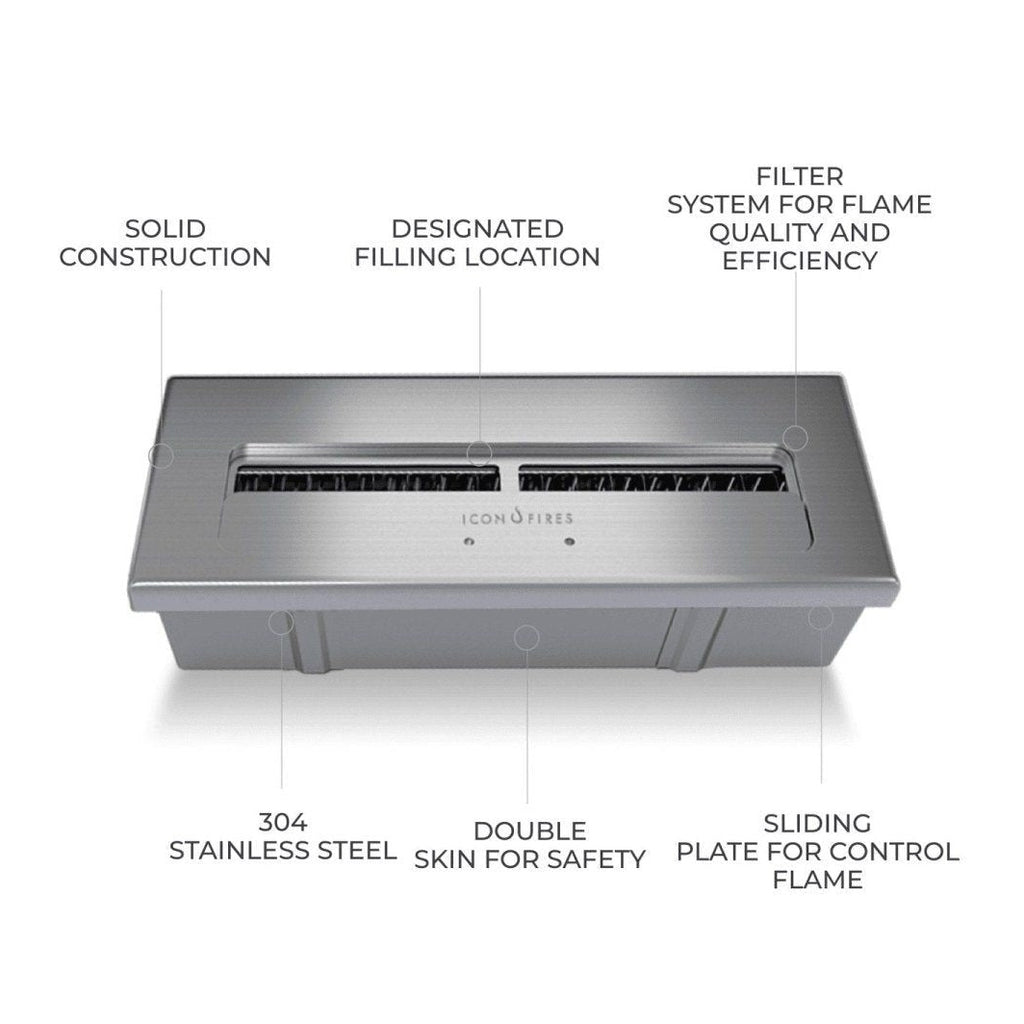 - Icon Fires - Classic XL Tunnel Fireplace