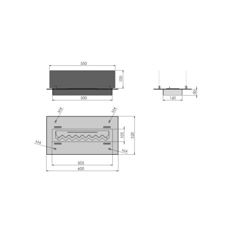 - Infire - Ethanol fireplace insert Insert 1000
