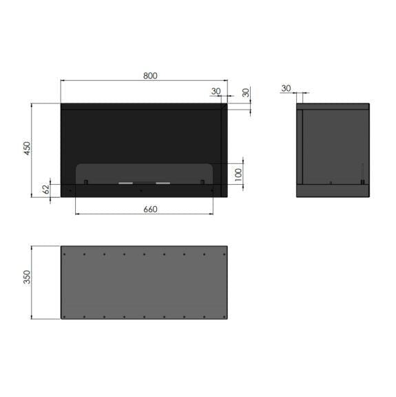 - Icon Fires - Slimline Linear Burner 800mm