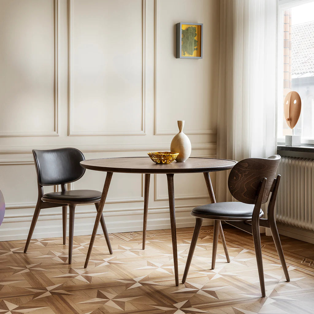 Mater - Mesa de comedor Accent Ø 110 de roble oscuro