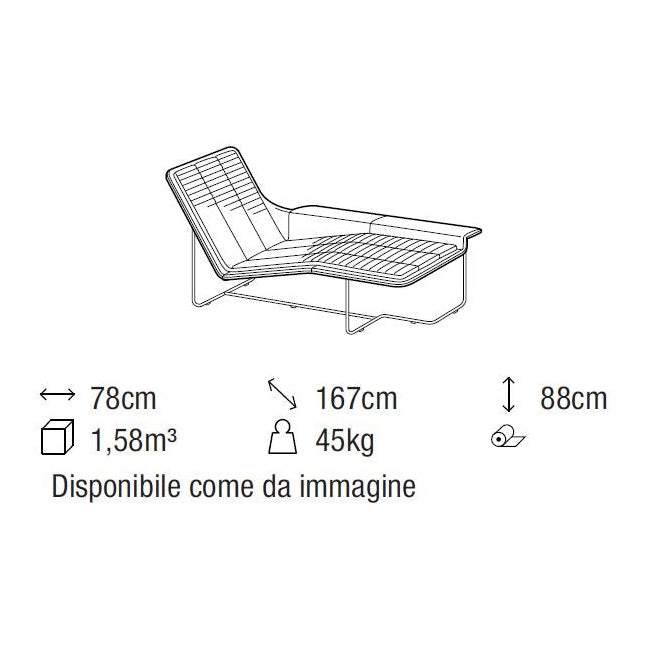 Ditre Italia - ORIGAMI Chaise longue de cuero