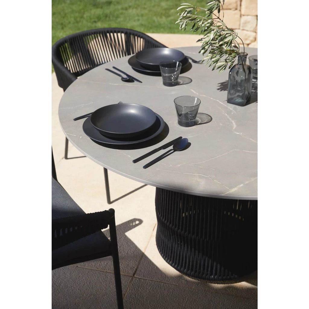 Point - Mesa de comedor trenzada ø 120 cm