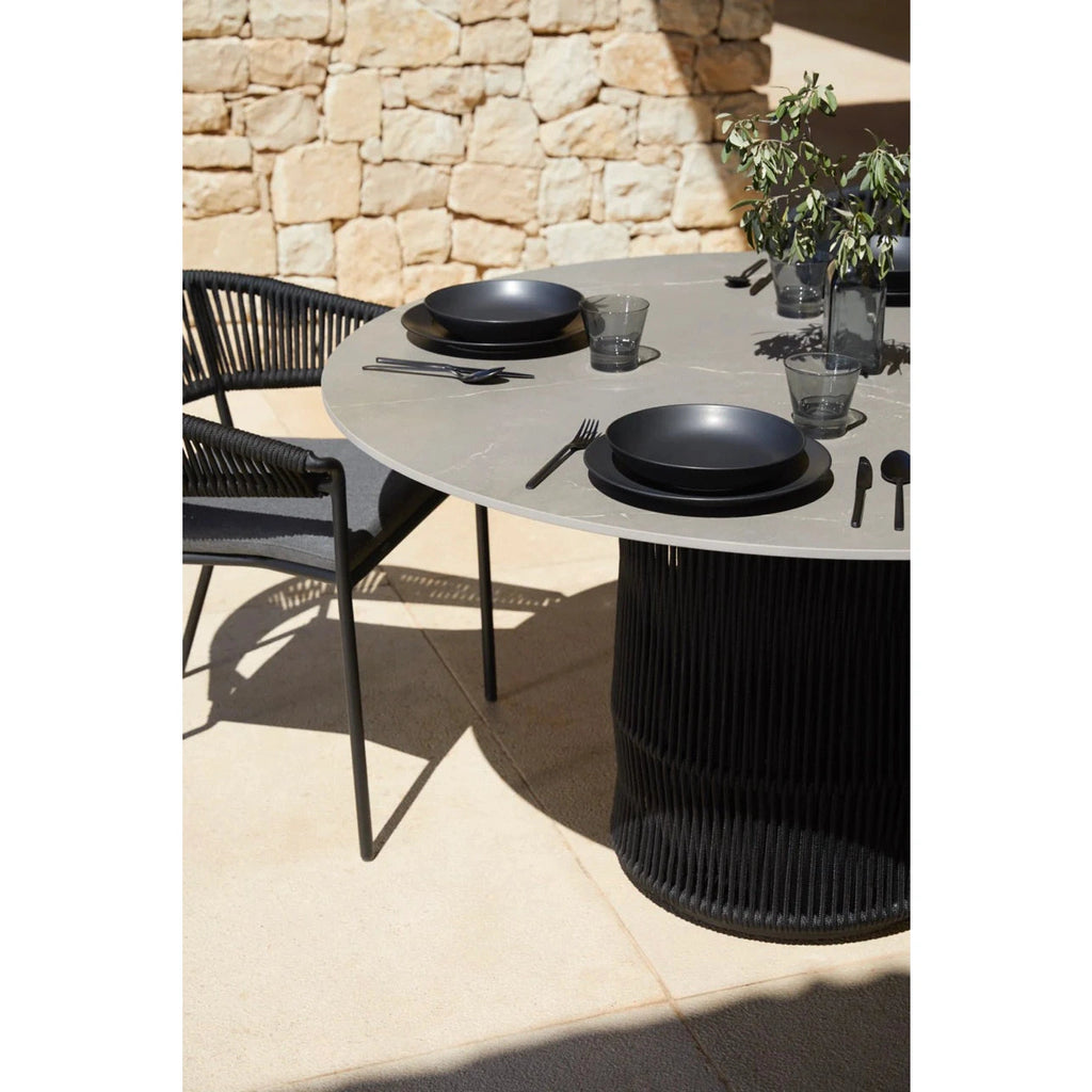 Point - Mesa de comedor trenzada ø 120 cm
