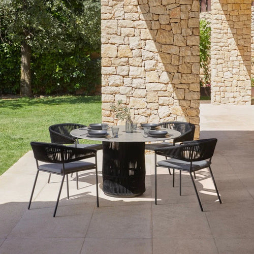 Point - Mesa de comedor trenzada ø 120 cm