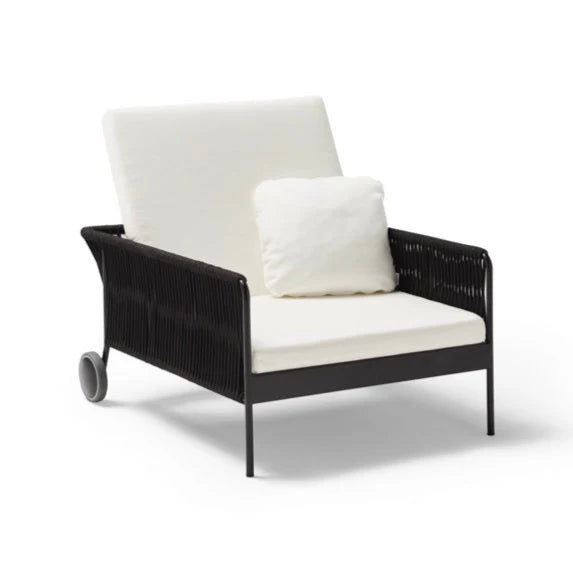 Punto - Sillón de tejido Liegesessel con ot. reposapiés