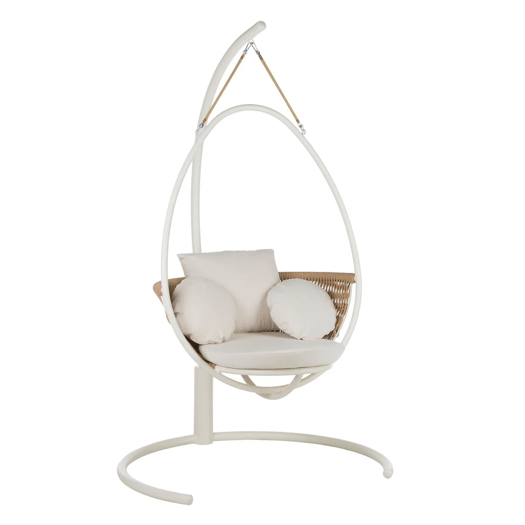 Punto - Silla colgante de tejido con soporte