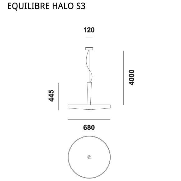   - Prandina - Deckenleuchte Equlibre Halo S3                              