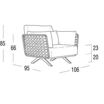 Roberti - Sillón Armàn con reposabrazos