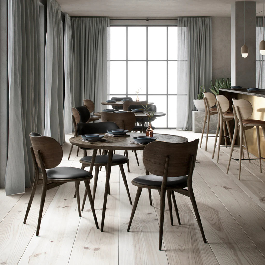 Mater - Mesa de comedor Accent Ø 110 de roble oscuro
