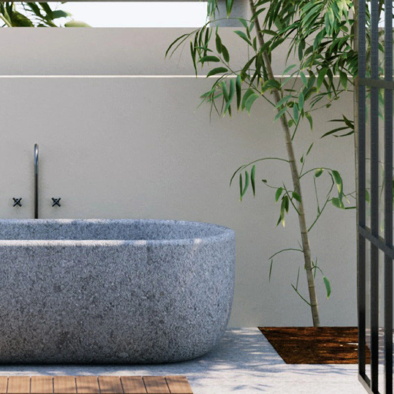 VELTHA® - AQUA Bañera ovalada de peperino