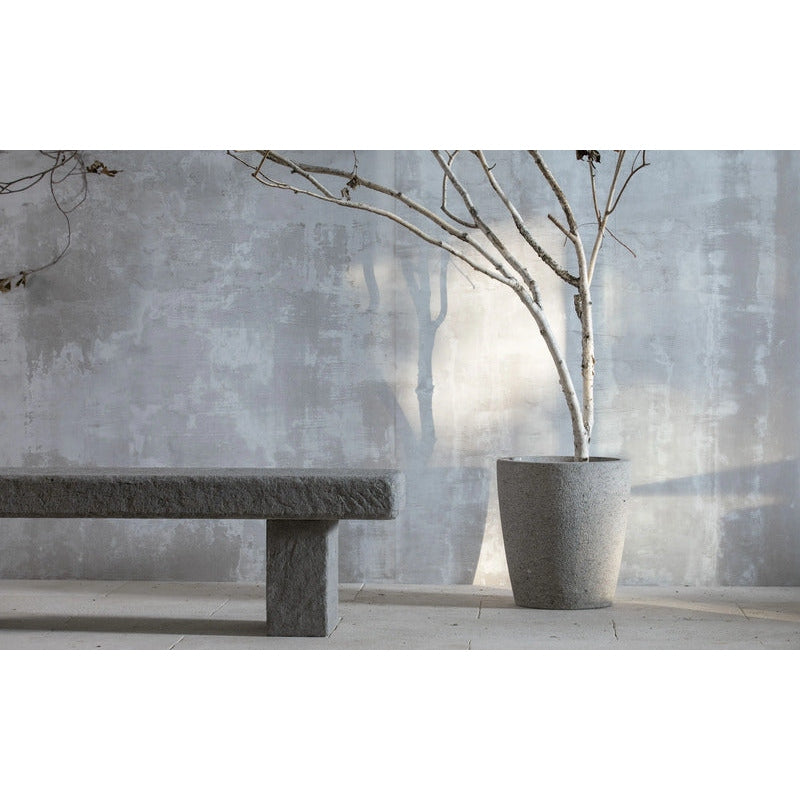 VELTHA® - ATRIUM Jarrón de jardín redondo de Peperino