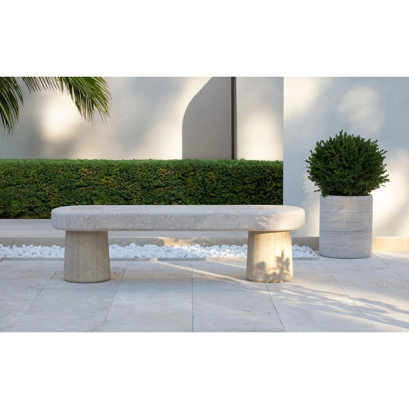 VELTHA® - CLIO banco de jardín de travertino