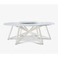 VELTHA® - Mesa redonda HERMU de mármol Carrara Lazy Susan