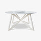 VELTHA® - Mesa redonda HERMU de mármol Carrara Lazy Susan