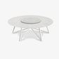 VELTHA® - Mesa redonda HERMU de mármol Carrara Lazy Susan