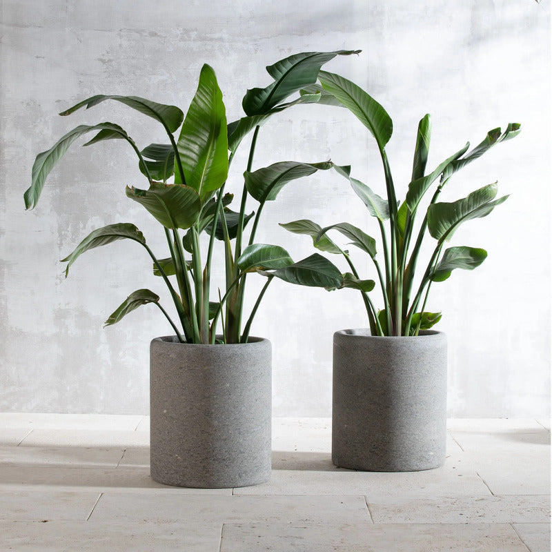 VELTHA® - LAPIS Maceta de jardín redonda de Peperino