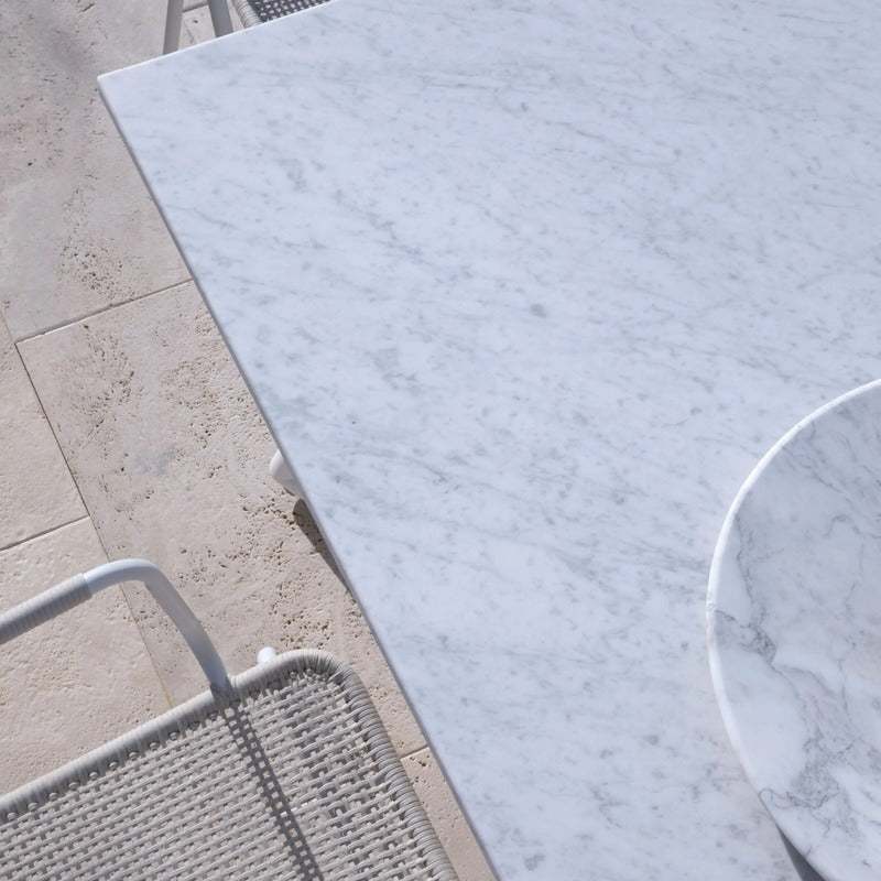 VELTHA® - Mesa rectangular LARTE de mármol Carrara