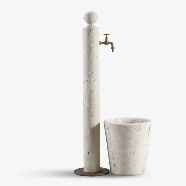 VELTHA® - NASCOR Fuente de jardín de travertino