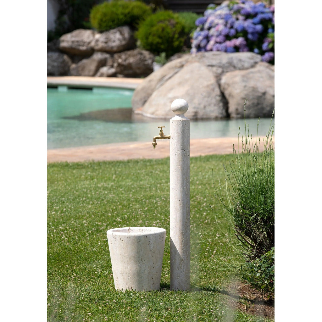 VELTHA® - NASCOR Fuente de jardín de travertino