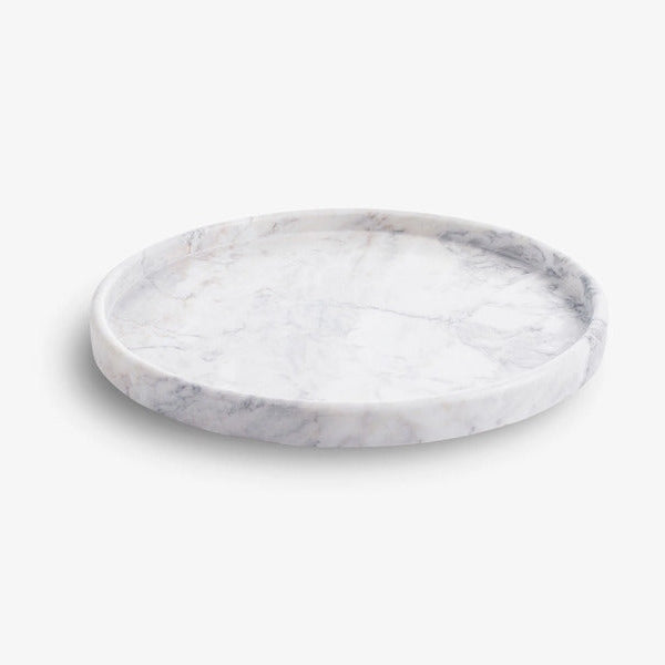 VELTHA® - THANIA Bandeja redonda de servicio de mármol de Carrara
