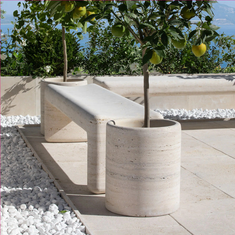 VELTHA® - TINIA banco de jardín de travertino