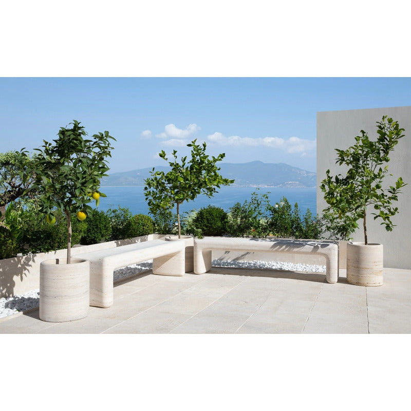 VELTHA® - TINIA banco de jardín de travertino