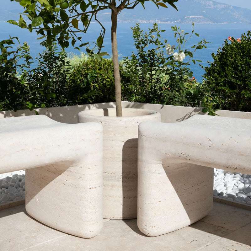 VELTHA® - TINIA banco de jardín de travertino